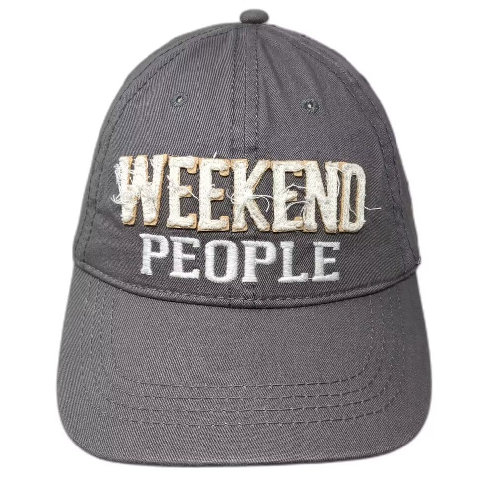 We People Baseball Cap Gray White OS Idaho Weekend People Slideback Hat